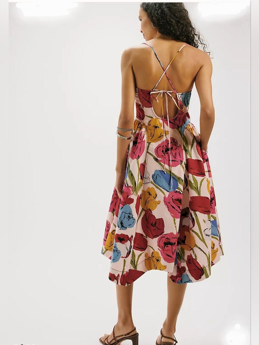 FREE PEOPLE CHERISH PRINTED MIDI DRESS - Picture 3 of 9